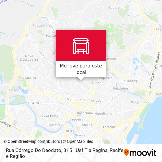 Rua Córrego Do Deodato, 315 | Usf Tia Regina mapa