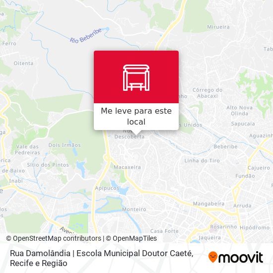 Rua Damolândia | Escola Municipal Doutor Caeté mapa