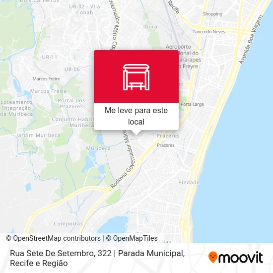 Rua Sete De Setembro, 322 | Parada Municipal mapa