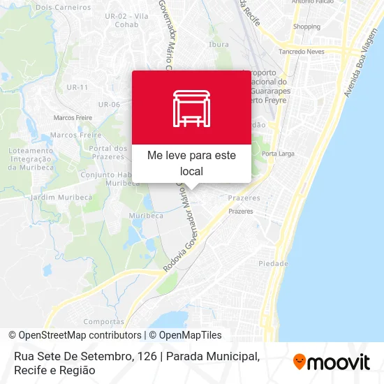 Rua Sete De Setembro, 126 | Parada Municipal mapa