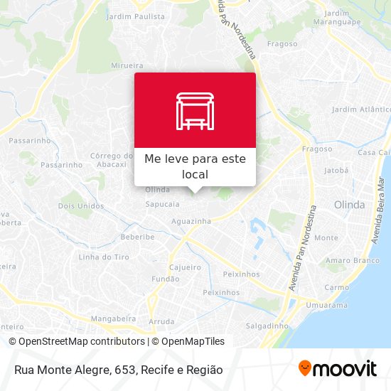 Rua Monte Alegre, 653 mapa