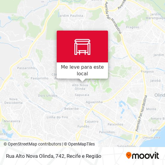 Rua Alto Nova Olinda, 742 mapa