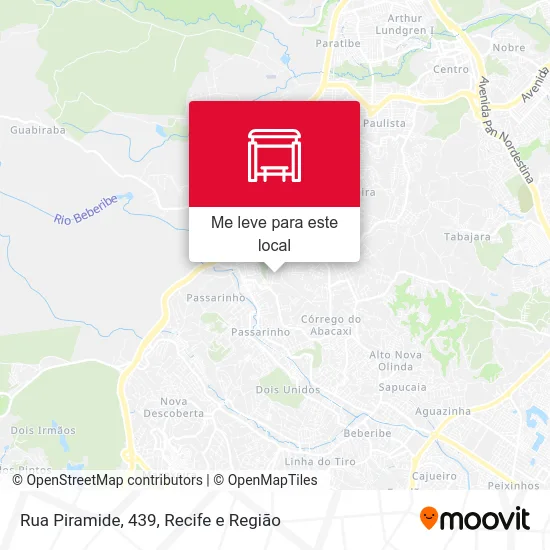 Rua Piramide, 439 mapa