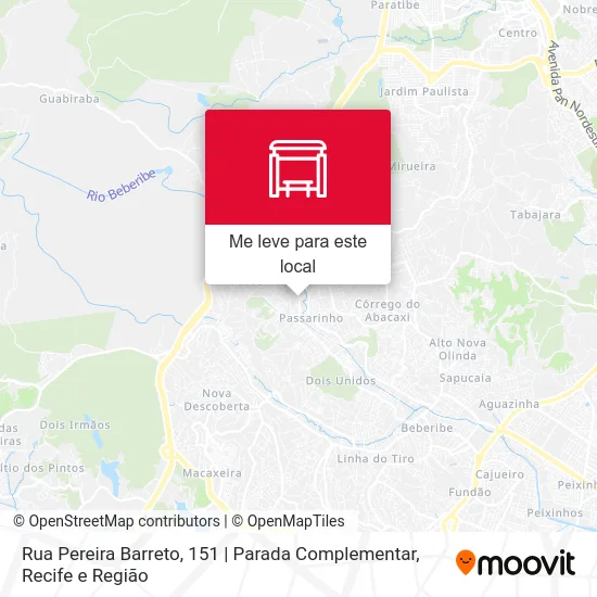 Rua Pereira Barreto, 151 | Parada Complementar mapa