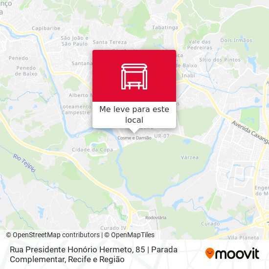 Rua Presidente Honório Hermeto, 85 | Parada Complementar mapa