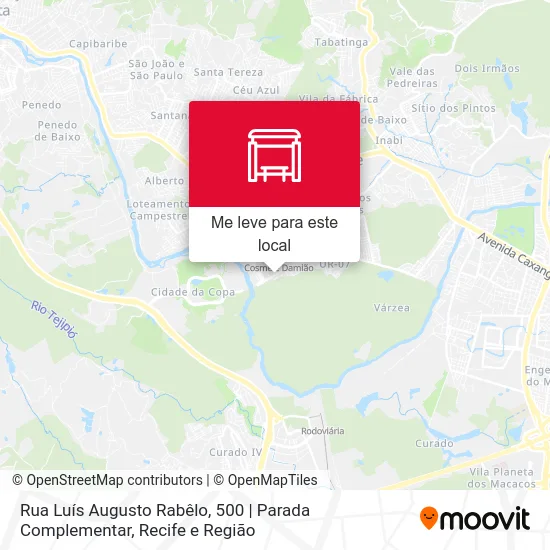 Rua Luís Augusto Rabêlo, 500 | Parada Complementar mapa