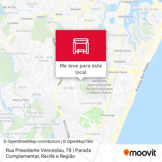 Rua Presidente Venceslau, 78 | Parada Complementar mapa