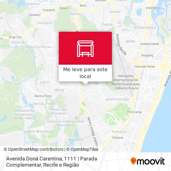 Avenida Doná Carentina, 1111 | Parada Complementar mapa