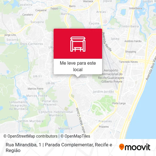 Rua Mirandiba, 1 | Parada Complementar mapa
