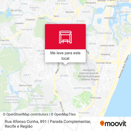 Rua Afonso Cunha, 891 | Parada Complementar mapa