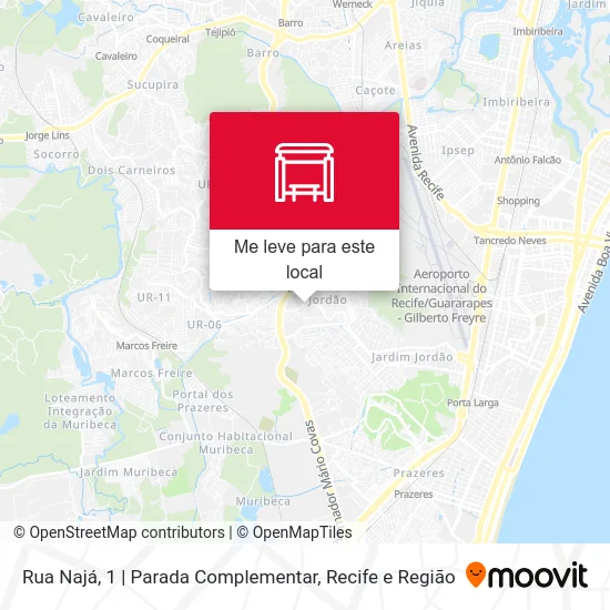 Rua Najá, 1 | Parada Complementar mapa