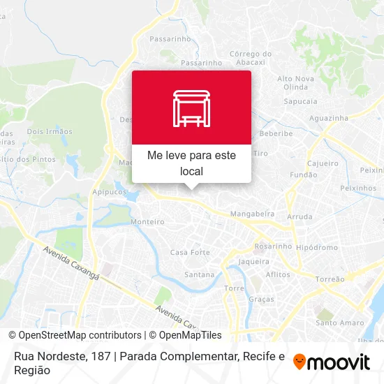 Rua Nordeste, 187 | Parada Complementar mapa