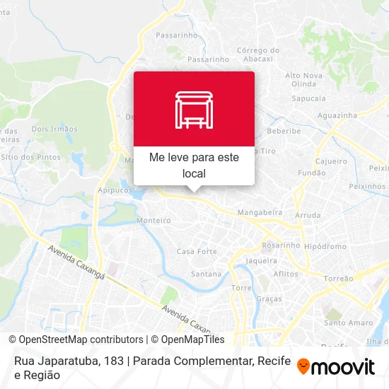 Rua Japaratuba, 183 | Parada Complementar mapa
