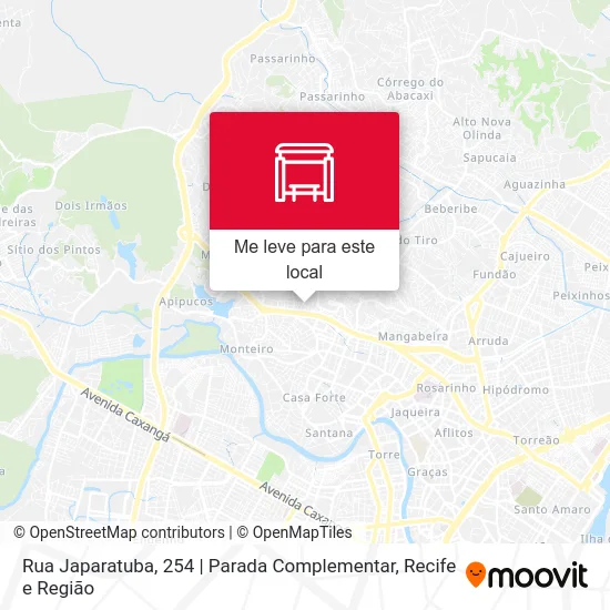Rua Japaratuba, 254 | Parada Complementar mapa
