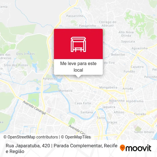 Rua Japaratuba, 420 | Parada Complementar mapa