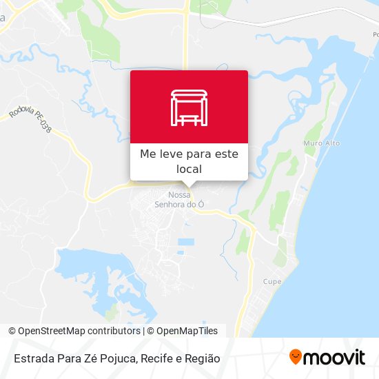 Estrada Para Zé Pojuca mapa