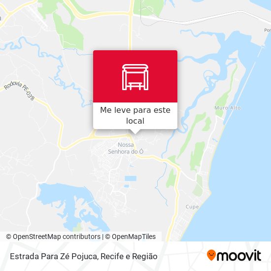 Estrada Para Zé Pojuca mapa