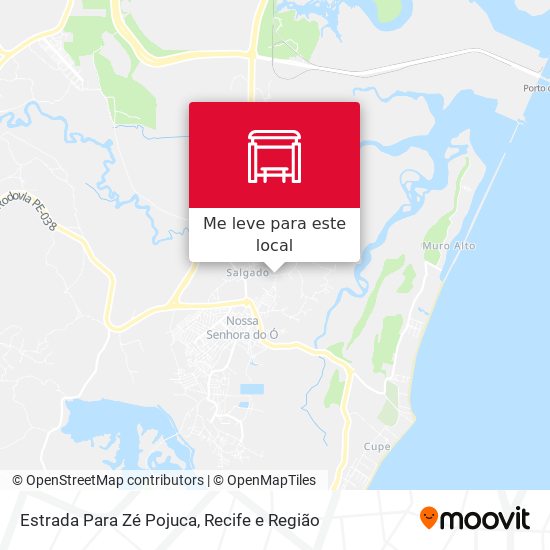 Estrada Para Zé Pojuca mapa