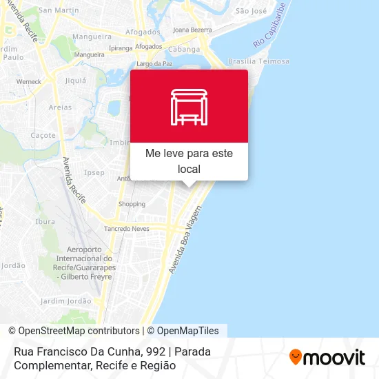 Rua Francisco Da Cunha, 992 | Parada Complementar mapa