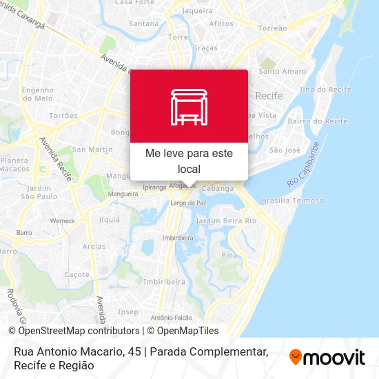 Rua Antonio Macario, 45 | Parada Complementar mapa