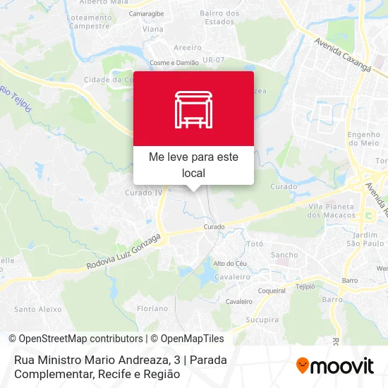 Rua Ministro Mario Andreaza, 3 | Parada Complementar mapa