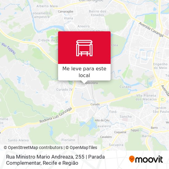 Rua Ministro Mario Andreaza, 255 | Parada Complementar mapa