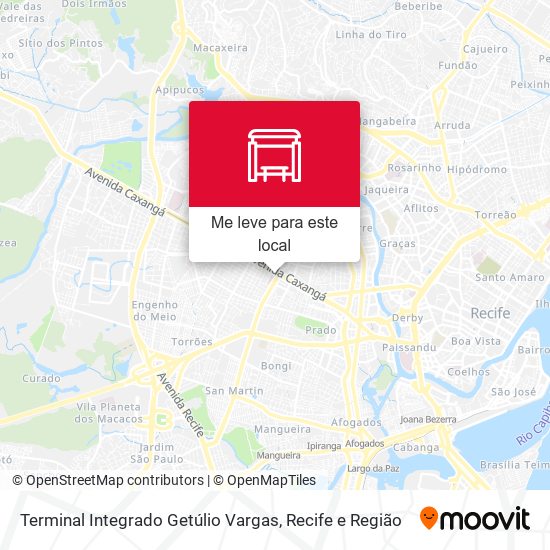 Terminal Integrado Getúlio Vargas mapa