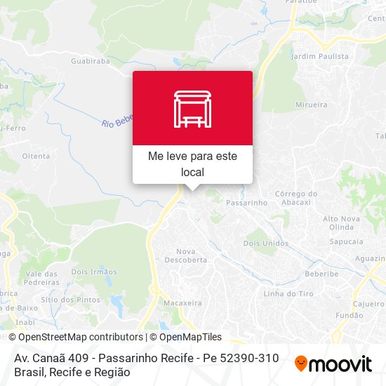 Av. Canaã 409 - Passarinho Recife - Pe 52390-310 Brasil mapa