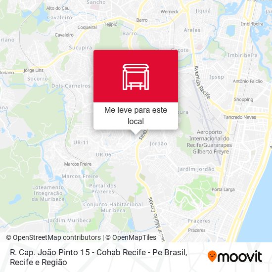 R. Cap. João Pinto 15 - Cohab Recife - Pe Brasil mapa