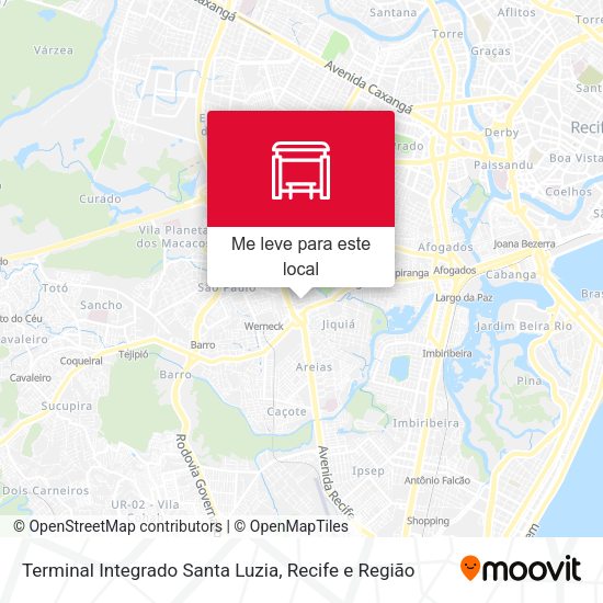 Terminal Integrado Santa Luzia mapa