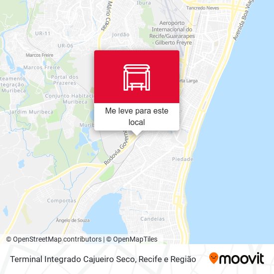 Terminal Integrado Cajueiro Seco mapa