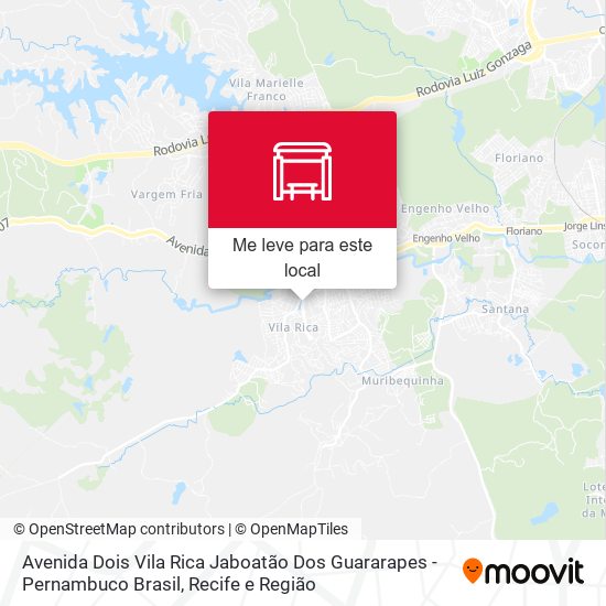 Avenida Dois Vila Rica Jaboatão Dos Guararapes - Pernambuco Brasil mapa