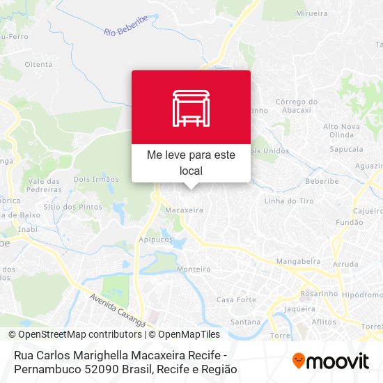 Rua Carlos Marighella Macaxeira Recife - Pernambuco 52090 Brasil mapa