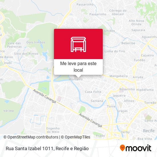 Rua Santa Izabel 1011 mapa