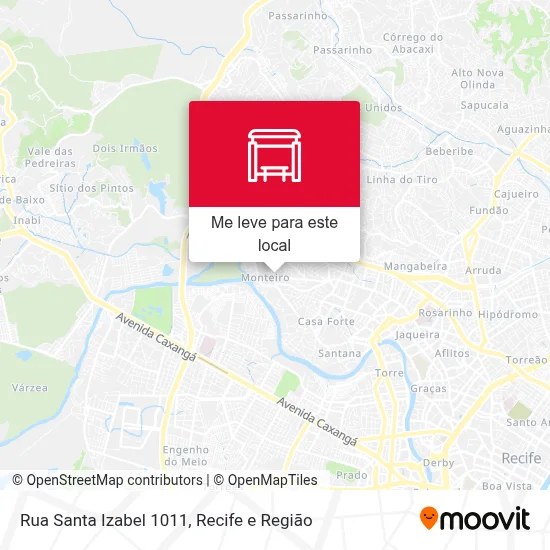 Rua Santa Izabel 1011 mapa
