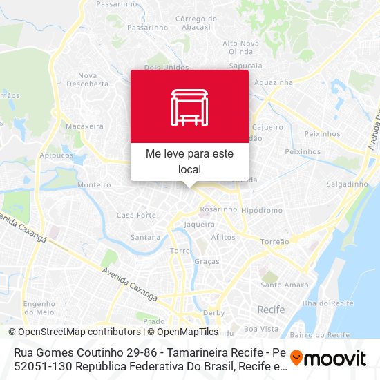 Rua Gomes Coutinho 29-86 - Tamarineira Recife - Pe 52051-130 República Federativa Do Brasil mapa