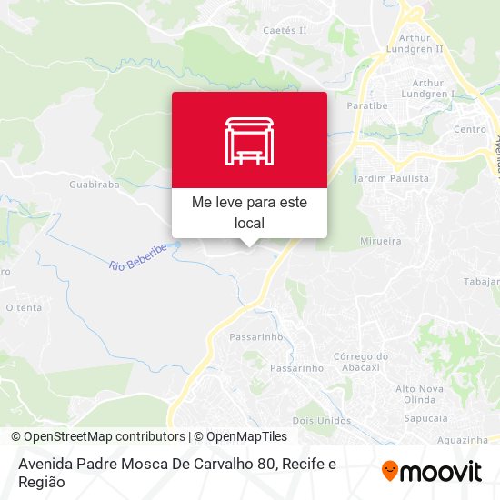 Avenida Padre Mosca De Carvalho 80 mapa
