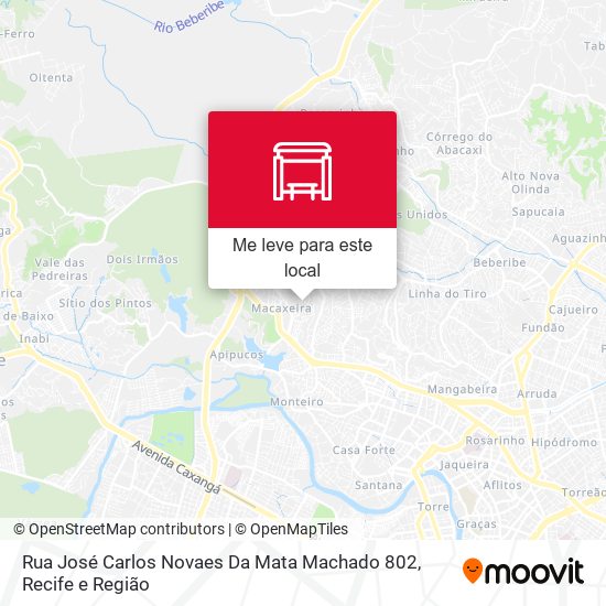 Rua José Carlos Novaes Da Mata Machado 802 mapa