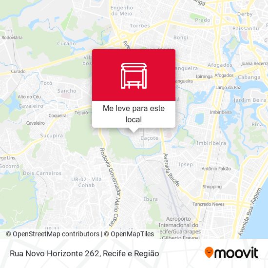 Rua Novo Horizonte 262 mapa