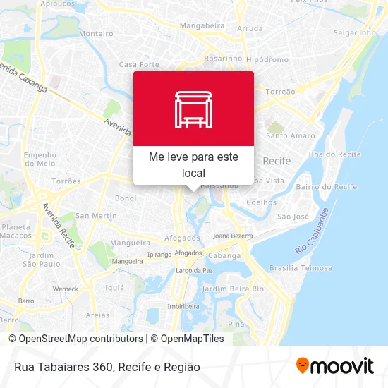 Rua Tabaiares 360 mapa