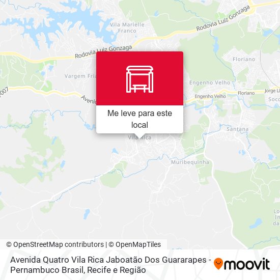Avenida Quatro Vila Rica Jaboatão Dos Guararapes - Pernambuco Brasil mapa