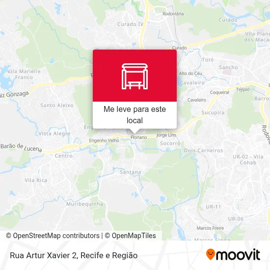 Rua Artur Xavier 2 mapa