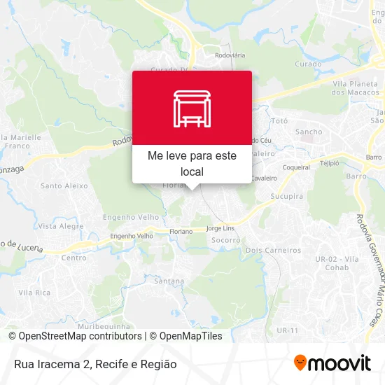 Rua Iracema 2 mapa