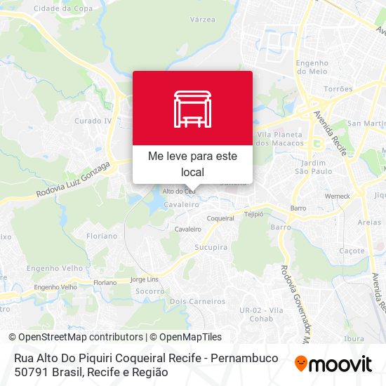 Rua Alto Do Piquiri Coqueiral Recife - Pernambuco 50791 Brasil mapa