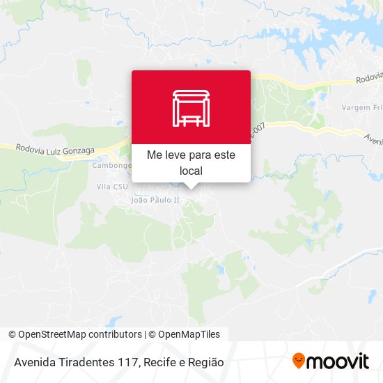 Avenida Tiradentes 117 mapa