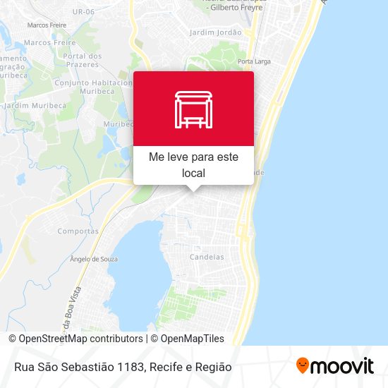 Rua São Sebastião 1183 mapa