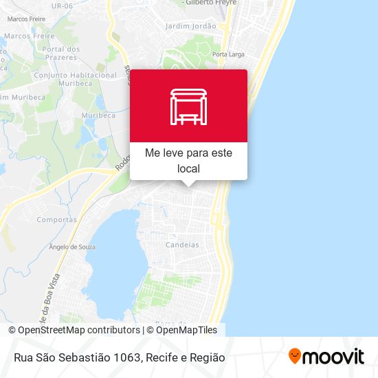 Rua São Sebastião 1063 mapa