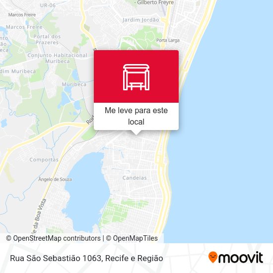 Rua São Sebastião 1063 mapa