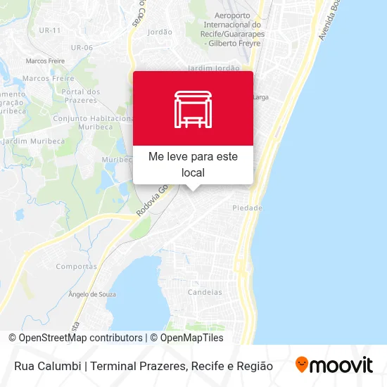 Rua Calumbi | Terminal Prazeres mapa