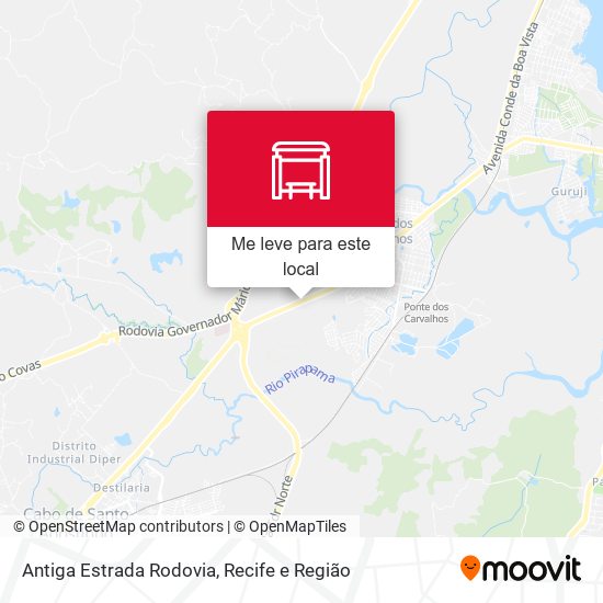 Antiga Estrada Rodovia mapa